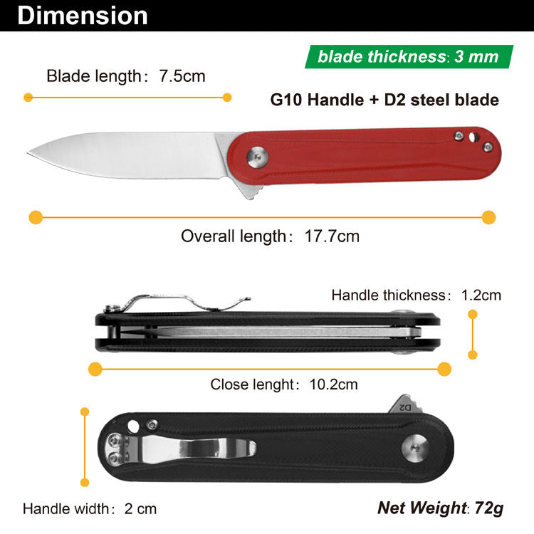 Price US$ 14.79 High Quality Cuchillos D2 Tool Steel Folding Knife With G10 Handle Outdoor Pocket Knife Tactical Camping Tools Best Gift Whole Sale Buy On Alfknives.com