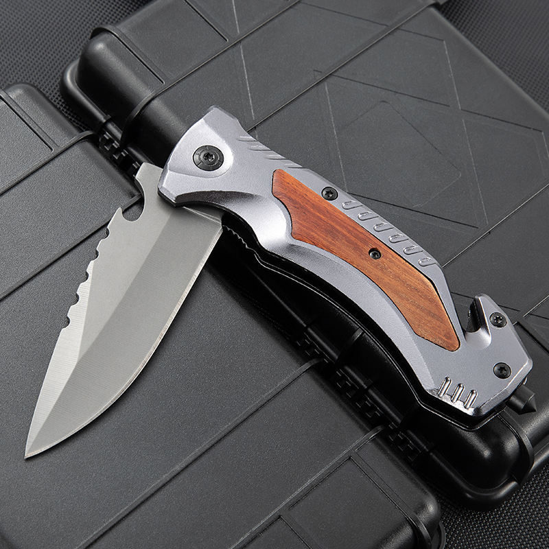 Price US$ 10.15 High Quality Factory Direct Sell Pocket Knife Wooden Handle Tactical Camping Survival Hunting Knives Outdoor Folding Utility Knife Buy On Alfknives.com