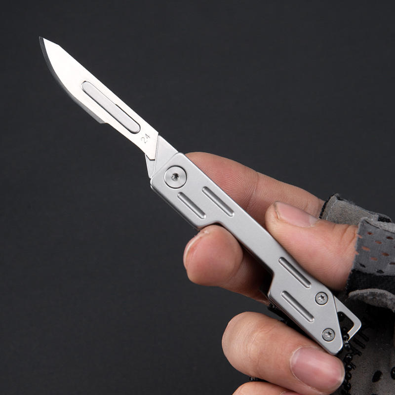 Price US$ 10.5 High Quality Stainless Steel Handle Carbon Steel Blade Portable Folding Knife Outdoor  Utility Pocket Knife With 10Pcs Replaceable Blades Buy On Alfknives.com