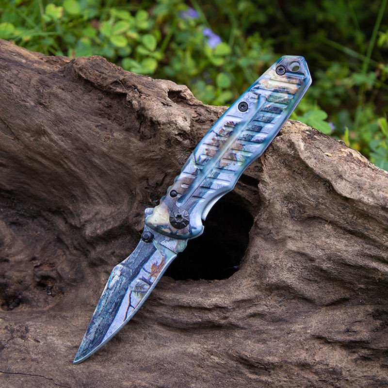 Price US$ 9.29 High Quality Camping Tools 440 Stainless Steel Camo Outdoor Tactical Self Defense Survival Folding Multi Knife Buy On Alfknives.com