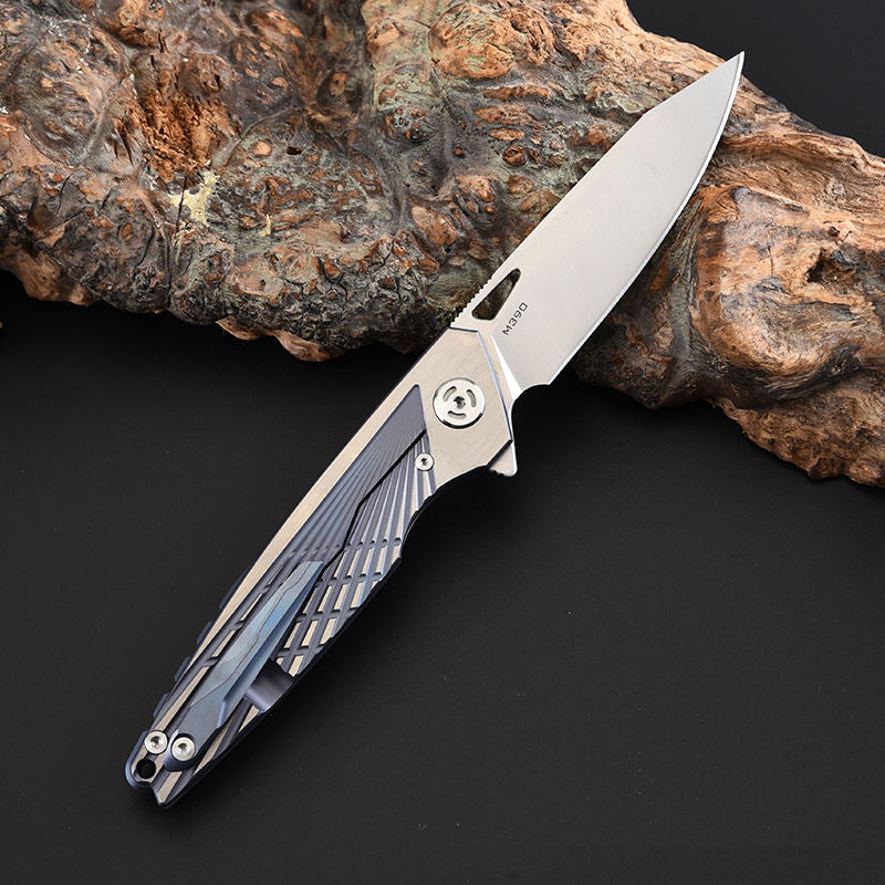 Price US$ 98.3 High Quality Top Class Silver Camping Outdoor Handmade Stainless Steel M390 Folding Knife Buy On Alfknives.com