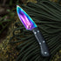 Price US$ 10.07 High Quality Ebony Wood Handle Mini Rainbow Fixed Blade Pocket Knife Edc Small Pastel Knives Other Camping & Hiking Products Titanium Knife Buy On Alfknives.com