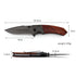 Price US$ 9.69 High Quality Camping Accessories Red Wood Handle Titaniums Self Defense Hunting Tactical Outdoor Handmade Knives Folding Pocket Buy On Alfknives.com