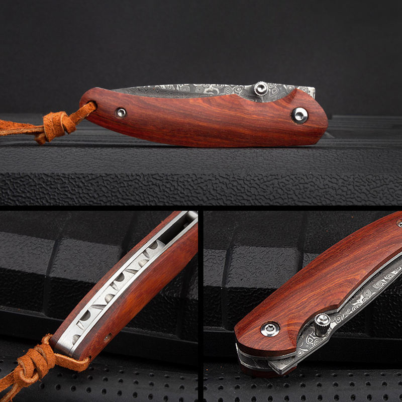 Price US$ 13.13 High Quality Factory Custom Damascus And D2 Hunting Knives Damascus Pocket Knife For Outdoor Camping Hikes With Wooden Handles Buy On Alfknives.com