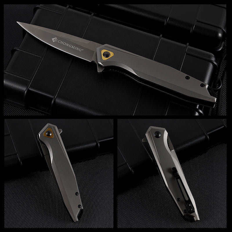 Price US$ 10 High Quality Wholesale Stocks Custom Titanium Blade Camping Tactical Hunting Folding Self Defense Outdoor Knife Pocket Handmade Buy On Alfknives.com