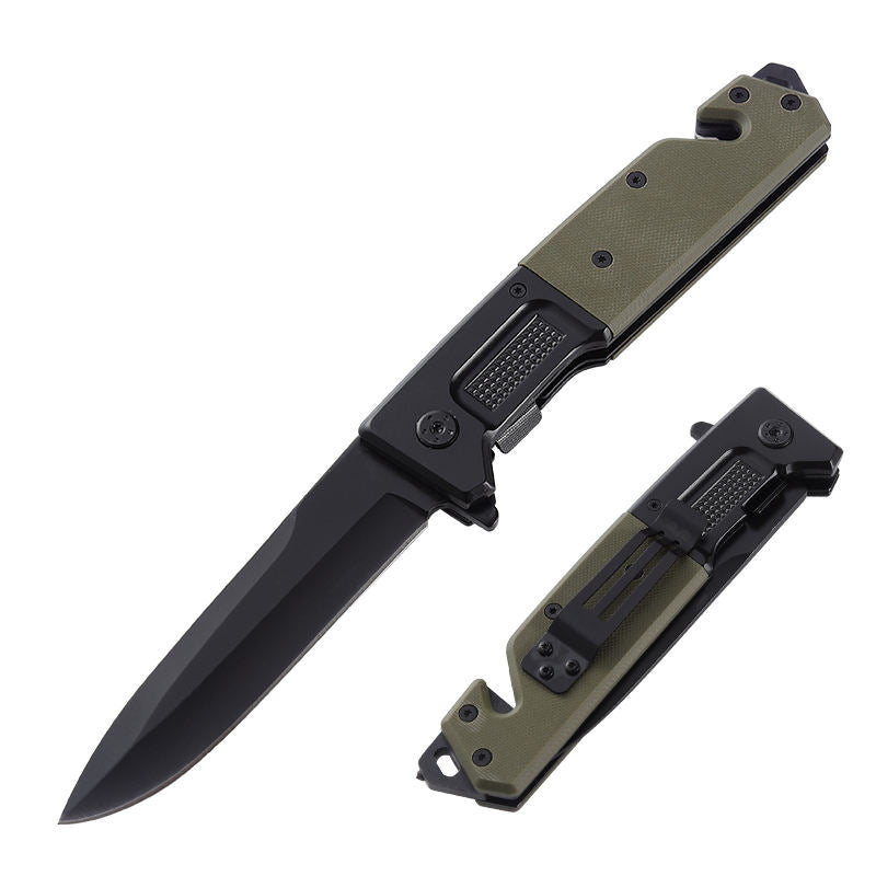 Price US$ 11.73 High Quality Wholesale Blackening 3Cr13 Stainless Steel Blade Green G10 Handle Outdoor Pocket Folding Knife Folded Buy On Alfknives.com