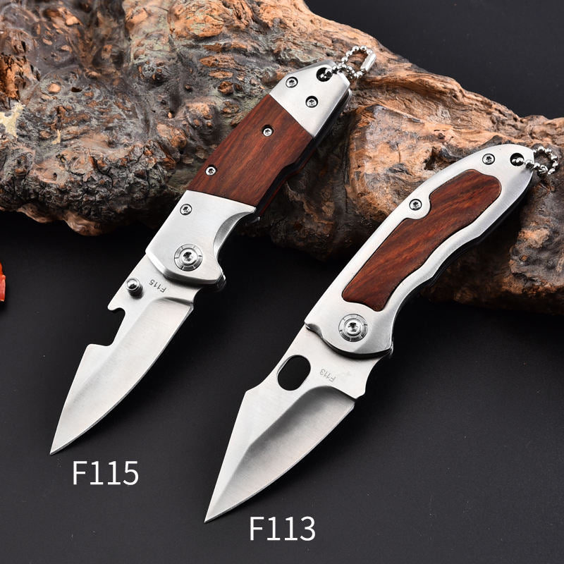 Price US$ 8.69 High Quality Custom Wood Steel Tool Self Defense Small Mini Edc Folding Pocket Knife Keychain Buy On Alfknives.com