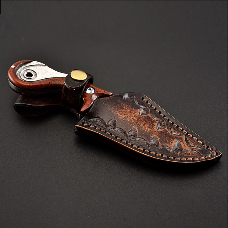 Price US$ 42.8 High Quality Small New Design Wooden Handle Fixed Blade Damascus Knife For Men Buy On Alfknives.com