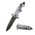 High quality aluminum handle survival tactical knife fold pocket outdoor knife with compass glass breaker