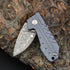 Price US$ 21.99 High Quality Mini Damascus   D2 Steel Blade Outdoor Camping Pocket Folding Key Knife With Iron Gift Box Buy On Alfknives.com