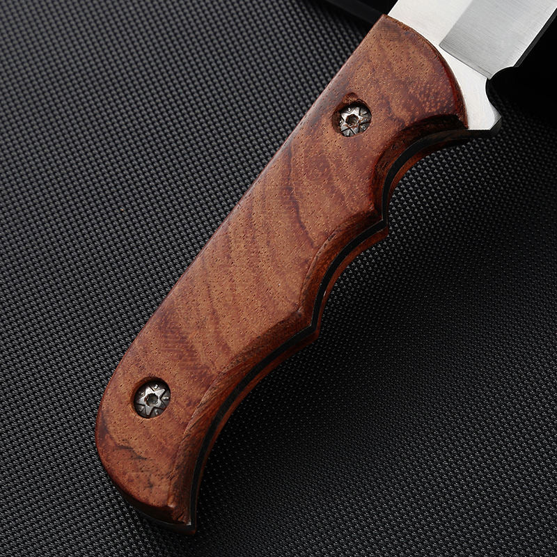 Price US$ 11.67 High Quality Outdoor Knife Stainless Steel Fixed Blade Hunting Tactical Bowie Survival Red Wood Handle Knife Buy On Alfknives.com