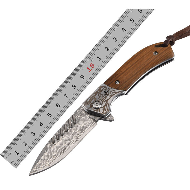 Price US$ 30.1 High Quality Popular Wood Handle Outdoor Folding Blade Knife Made From Damascus Steel Buy On Alfknives.com