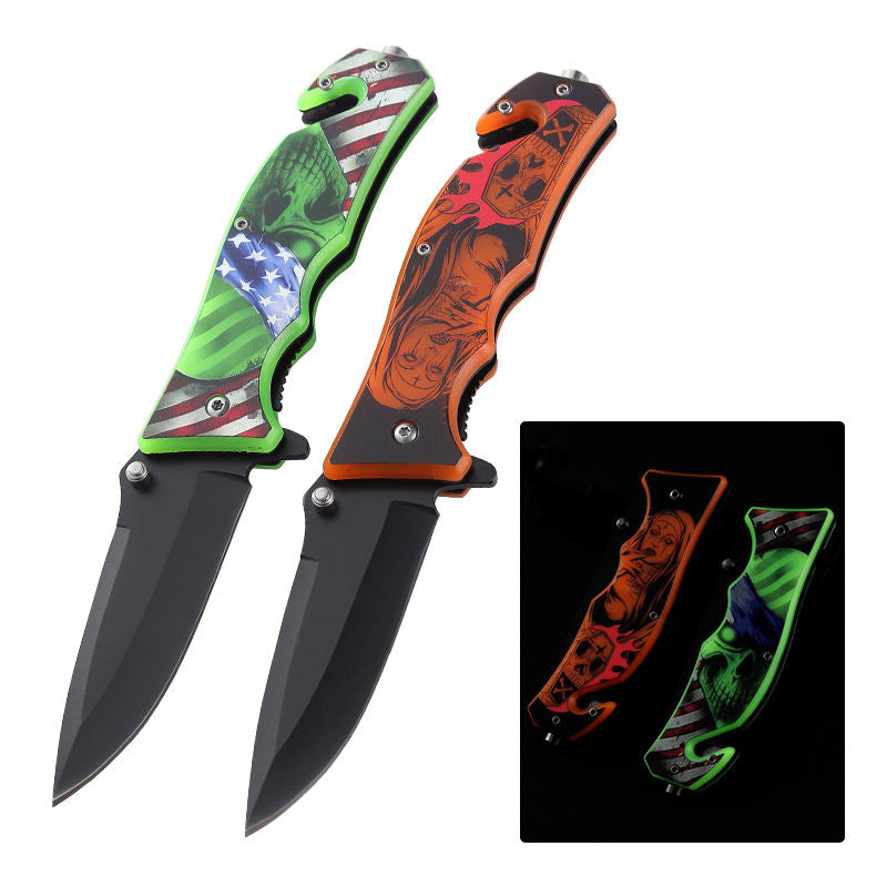 Price US$ 9.39 High Quality Euro Hot Selling Fluorescent Handle 3Cr13 Blade Pocket Jack Knife For Survival Camping Hunting With Color Box Buy On Alfknives.com