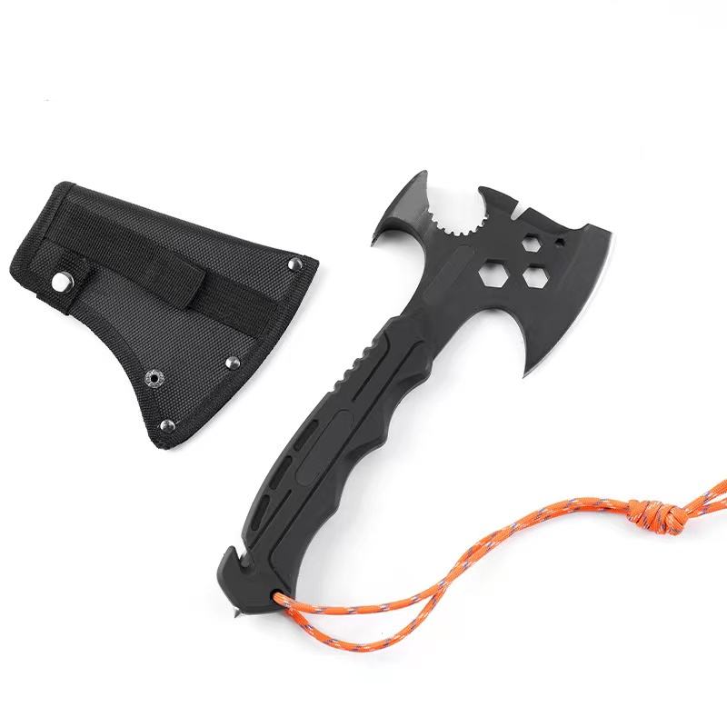 Price US$ 18.38 High Quality Carbon Steel Professional Outdoor Camping Hiking Portable Survival Hatchet Multifunction Tactical Hunting Axe With Rope Buy On Alfknives.com