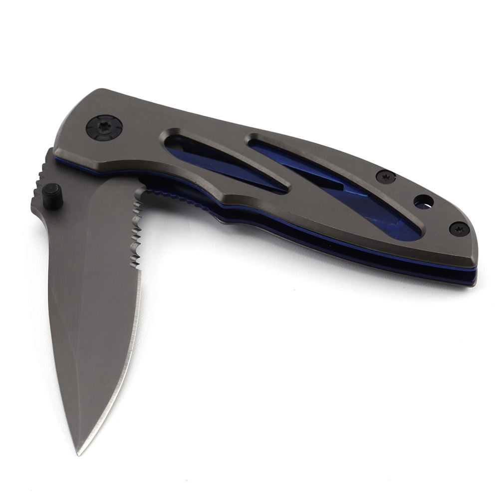 Price US$ 9.45 High Quality Pakistan Stainless Steel Chinese Edc Outdoor Tactical Survival Pocket Handmade Knife With Blue Window Handle Buy On Alfknives.com