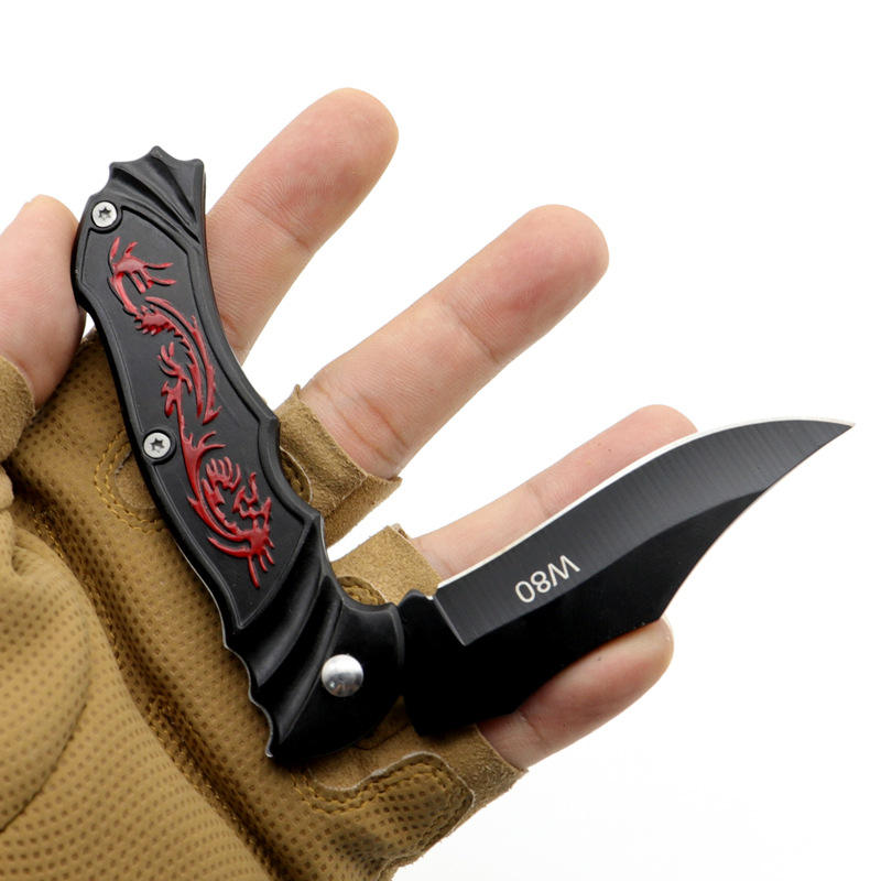 Price US$ 8.48 High Quality Black Small Stainless Steel Camping Outdoor Foldable Folding Pocket Survival Hunting Knife Buy On Alfknives.com