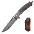 Price US$ 47.2 High Quality Special Offer 8  Pocket Folding Blade Knife Damascus Steel Blade Ebony With Steel Handle Outdoor Camping Hiking Edc Knives Buy On Alfknives.com