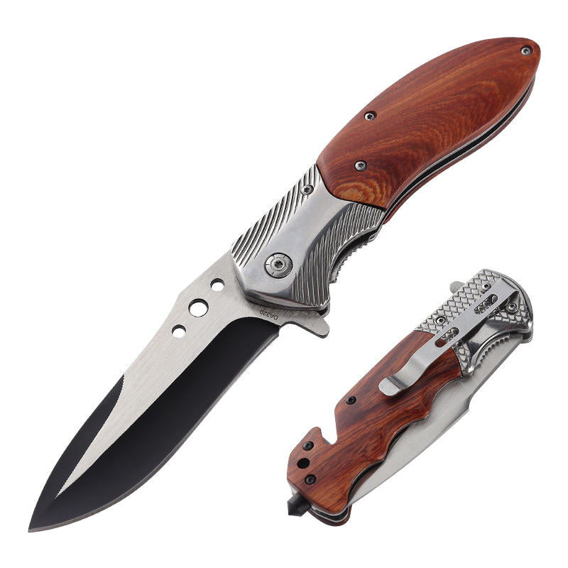 Price US$ 9.89 High Quality Wholesale Rose Wood Handle Custom Outdoor Edc Camping Survival Rescue Tactical Folding Pocket Knife Folded Buy On Alfknives.com