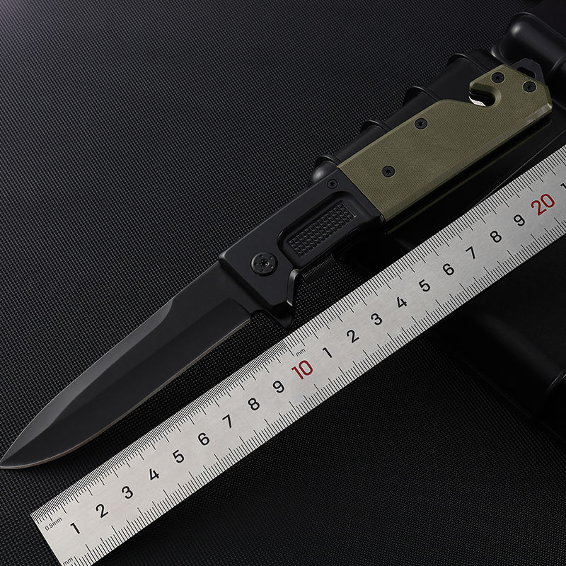 Price US$ 11.73 High Quality Wholesale Blackening 3Cr13 Stainless Steel Blade Green G10 Handle Outdoor Pocket Folding Knife Folded Buy On Alfknives.com