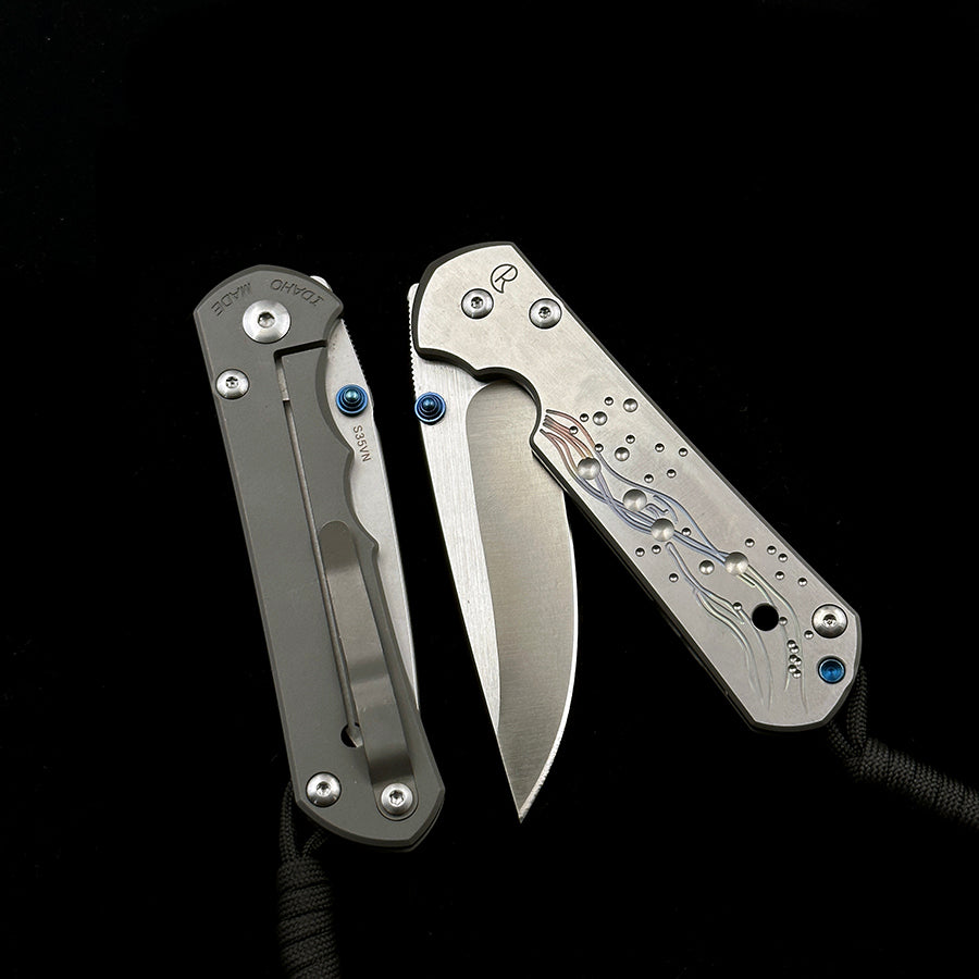 Chris Reeve 21TH 25TH Anniversary Titanium Handle Folding Knife