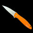 KERSHAW 1660 OR Ken Onion Leek Assisted Flipper Knife 3 Bead Blast Plain Blade  Orange Aluminum Handles