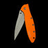 KERSHAW 1660 OR Ken Onion Leek Assisted Flipper Knife 3 Bead Blast Plain Blade  Orange Aluminum Handles