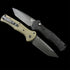 BENCHMADE 9071BK Claymore AUTO Folding Knife 3.6 CPM-D2 Cobalt Black Tanto Plain Blade Black Grivory Handles