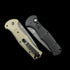 BENCHMADE 9071BK Claymore AUTO Folding Knife 3.6 CPM-D2 Cobalt Black Tanto Plain Blade Black Grivory Handles