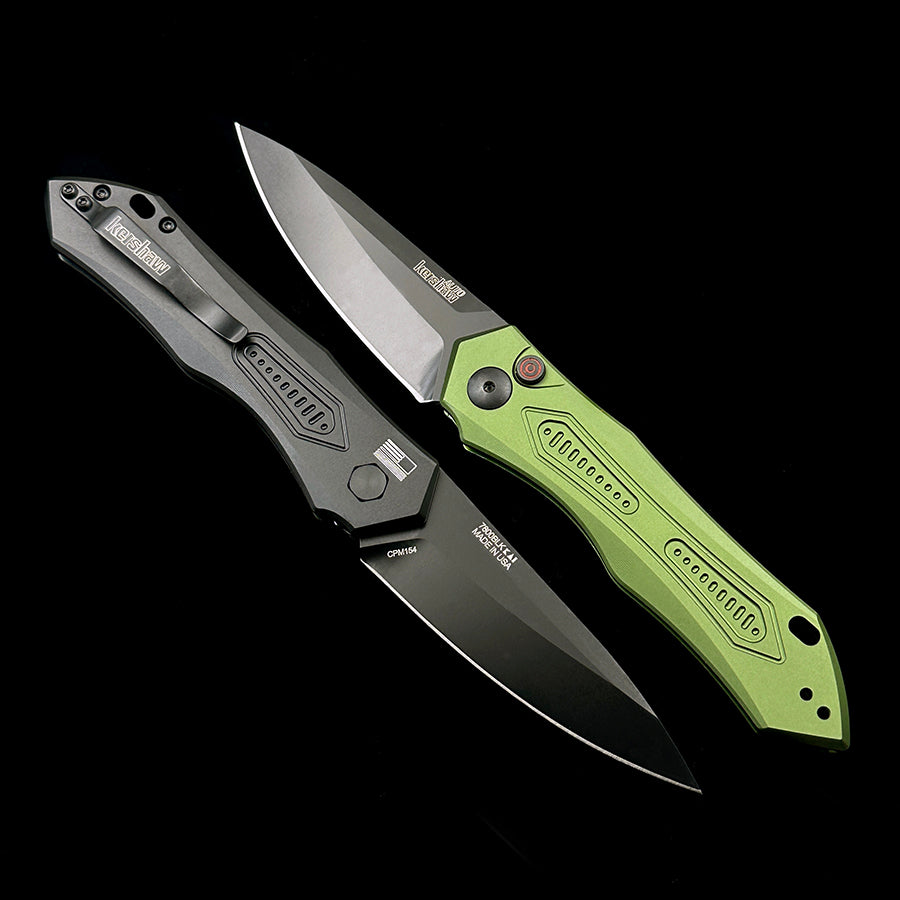 KERSHAW 7800BLK Launch 6 AUTO Folding Knife 3.75 CPM 154 Black DLC Blade  Aluminum Handles